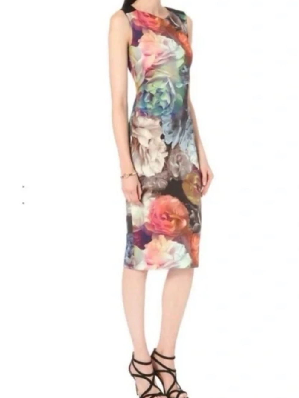 Ted Baker London Mayzi Technicolour Bloom Bodycon Dress New Ted Size 1, US 4 - Picture 2 of 12